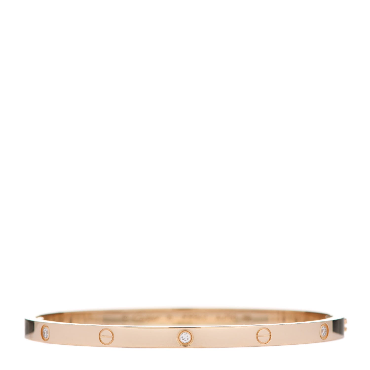 Cartier 18K Yellow Gold 6 Diamond Small LOVE Bracelet 16 1 of 4