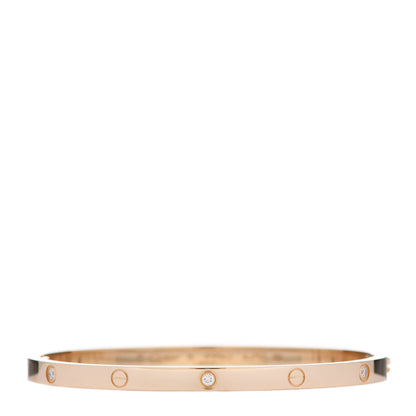 Cartier 18K Yellow Gold 6 Diamond Small LOVE Bracelet 16 1 of 4