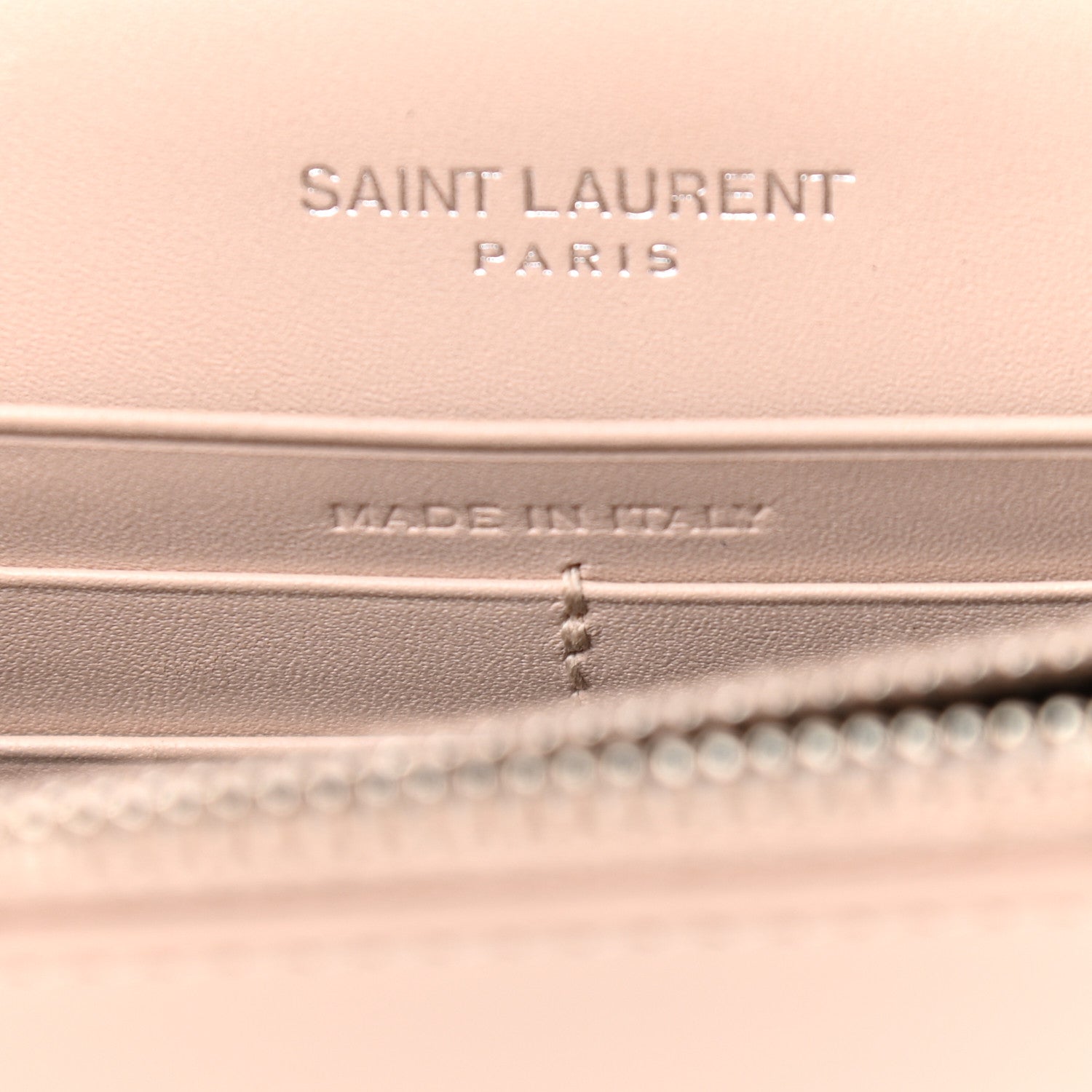 Saint Laurent Smooth Calfskin Classic Monogram Kate Tassel Chain Wallet Nude Powder 7 of 13