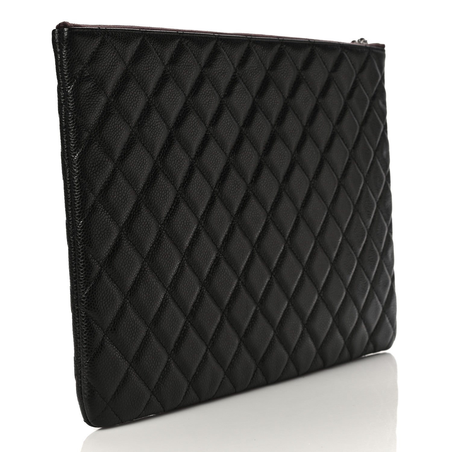 Chanel Caviar Quilted Large Cosmetic Case Black 3 of 11