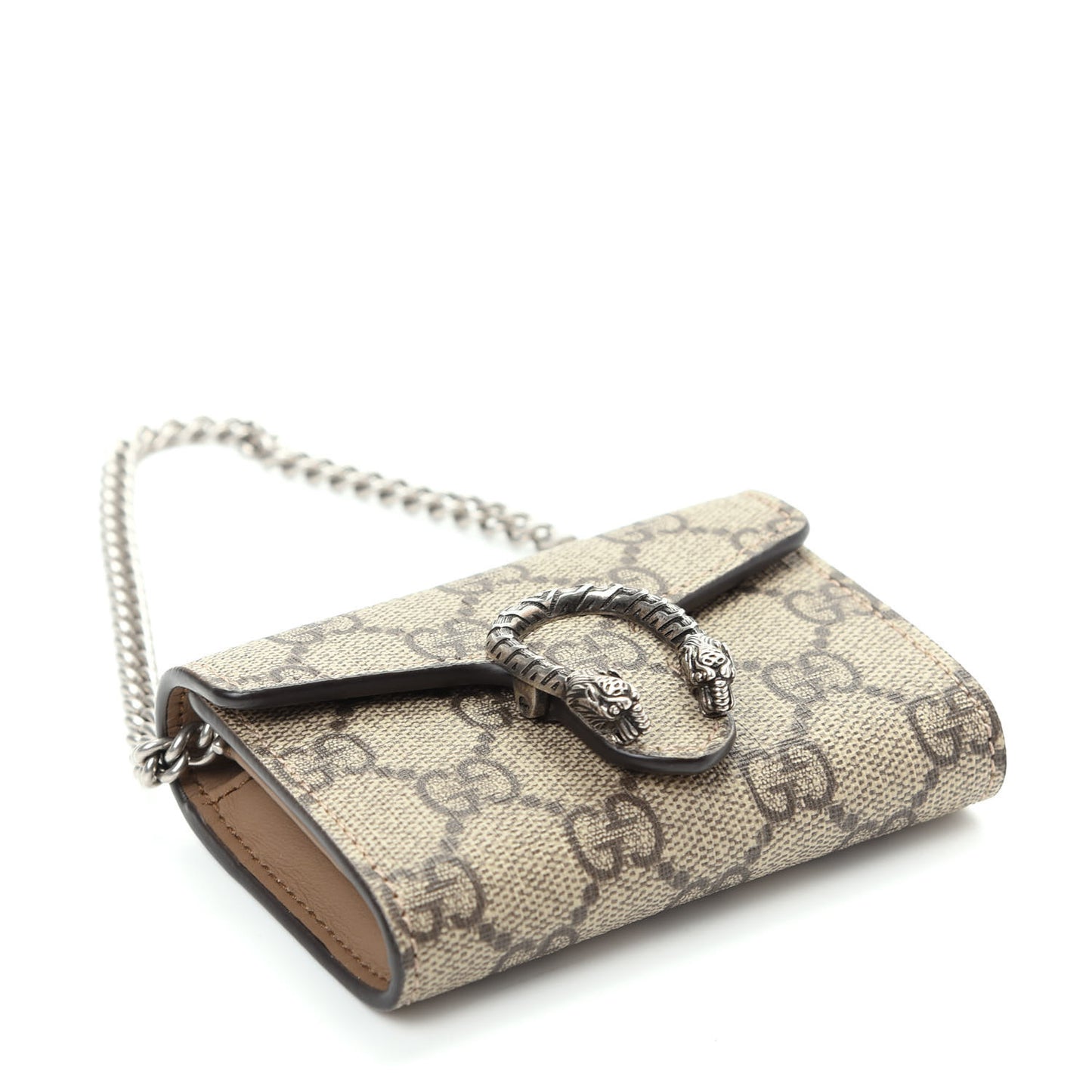 GG Supreme Monogram Dionysus Coin Purse Taupe