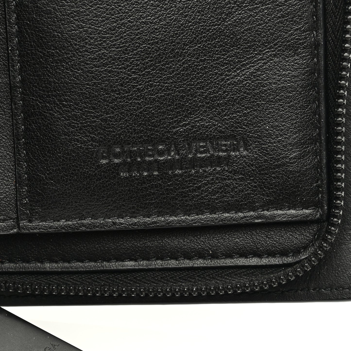 Nappa Intrecciato Zip Wallet Black