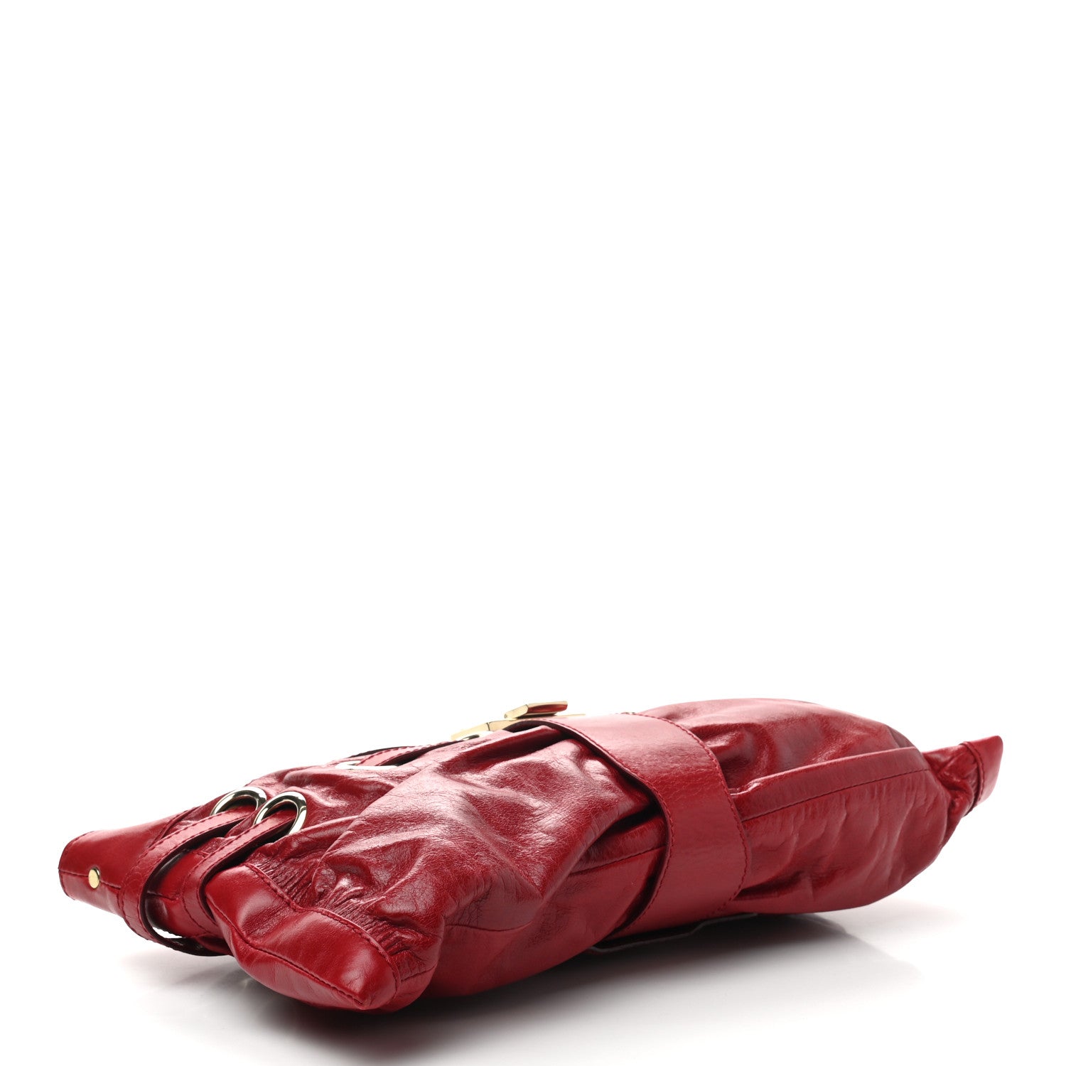 Jimmy Choo Calfskin Convertible Rio Oversized Clutch Red 4 of 7
