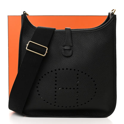 Hermes Taurillon Clemence Evelyne III PM Black 5 of 10