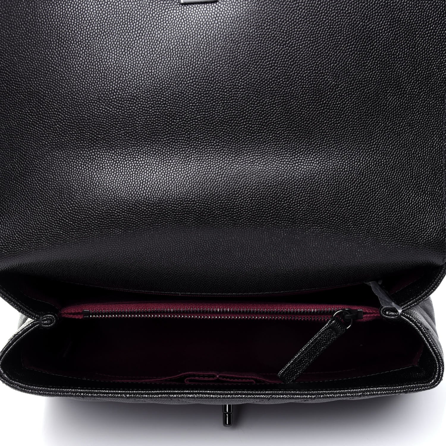 Chanel Caviar Chevron Quilted Small Coco Handle Flap So Black 4 of 4