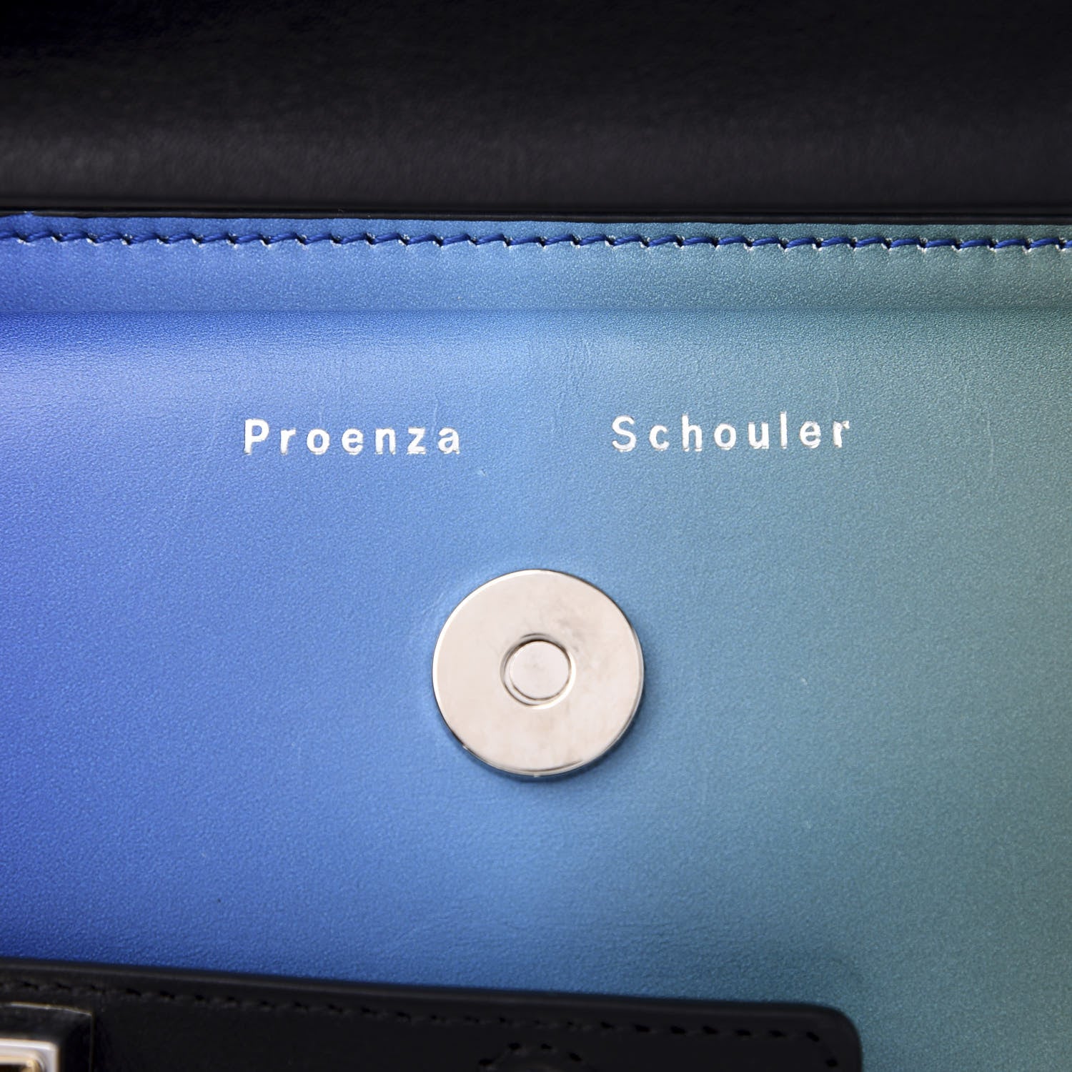 Proenza Schouler Smooth Calf Ombre Mini PS11 Classic Shoulder Bag Blue Degrade 9 of 10