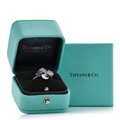 Tiffany Platinum Diamond Tanzanite Paper Flowers Ring 54 7 6 of 6