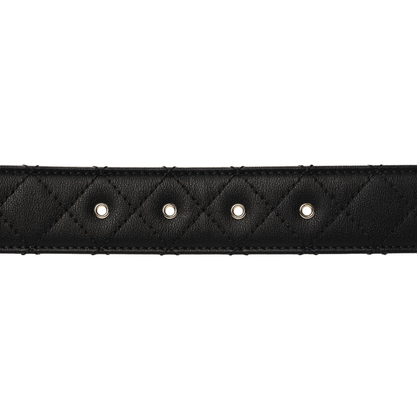Lambskin Quilted CC Chain Belt 95 38 Black