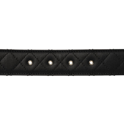 Chanel Lambskin Quilted CC Chain Belt 95 38 Black 3 of 8