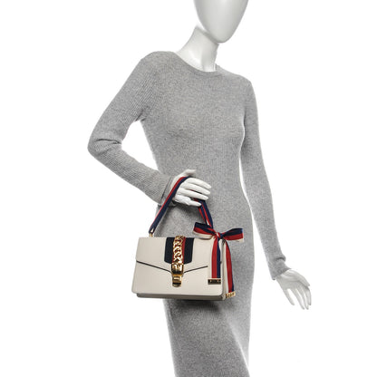 Gucci Calfskin Small Sylvie Shoulder Bag Off White 2 of 9