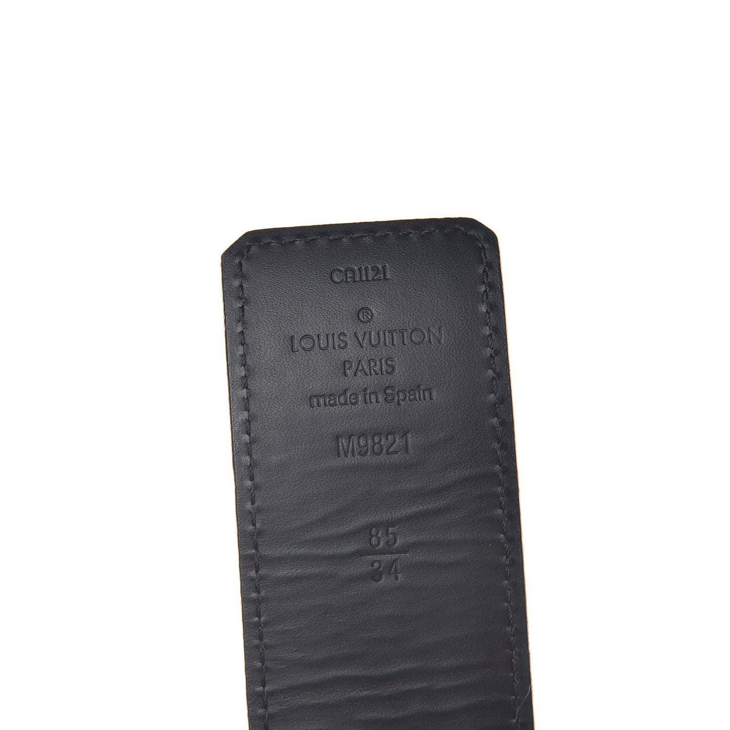 Calfskin Monogram 40mm LV Initiales Reversible Belt 85 34 Black