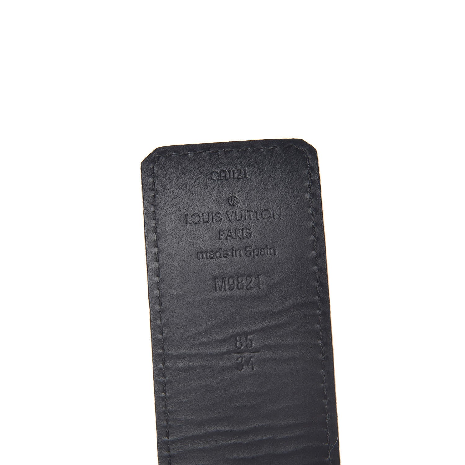 Louis Vuitton Calfskin Monogram 40mm LV Initiales Reversible Belt 85 34 Black 4 of 10