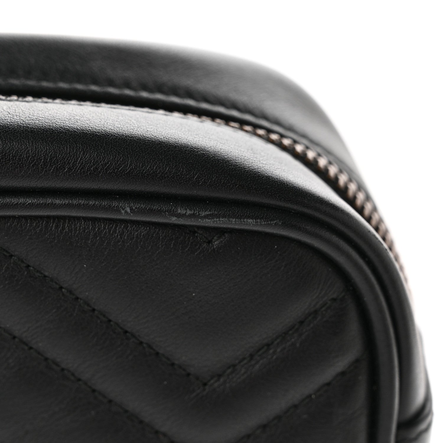 Gucci Calfskin Matelasse Mini GG Marmont Wrist Wallet Black 7 of 12
