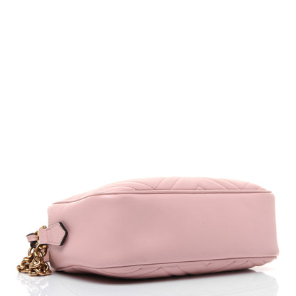 Gucci Calfskin Matelasse Small GG Marmont Chain Shoulder Bag Perfect Pink 4 of 18