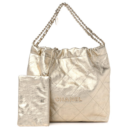 Chanel Metallic Calfskin Quilted Chanel 22 Golden 1 of 10
