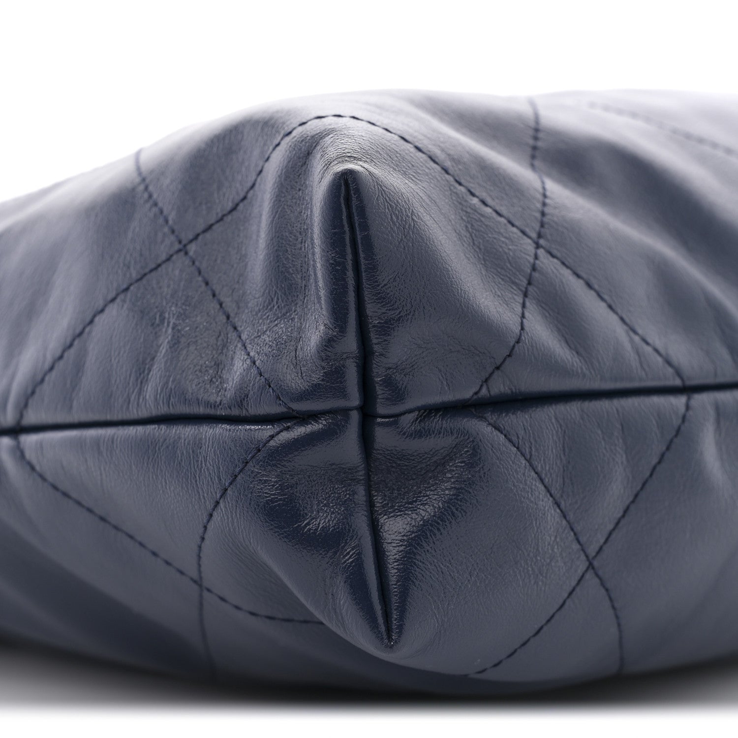 Chanel Shiny Calfskin Quilted Small Chanel 22 Navy 10 of 11