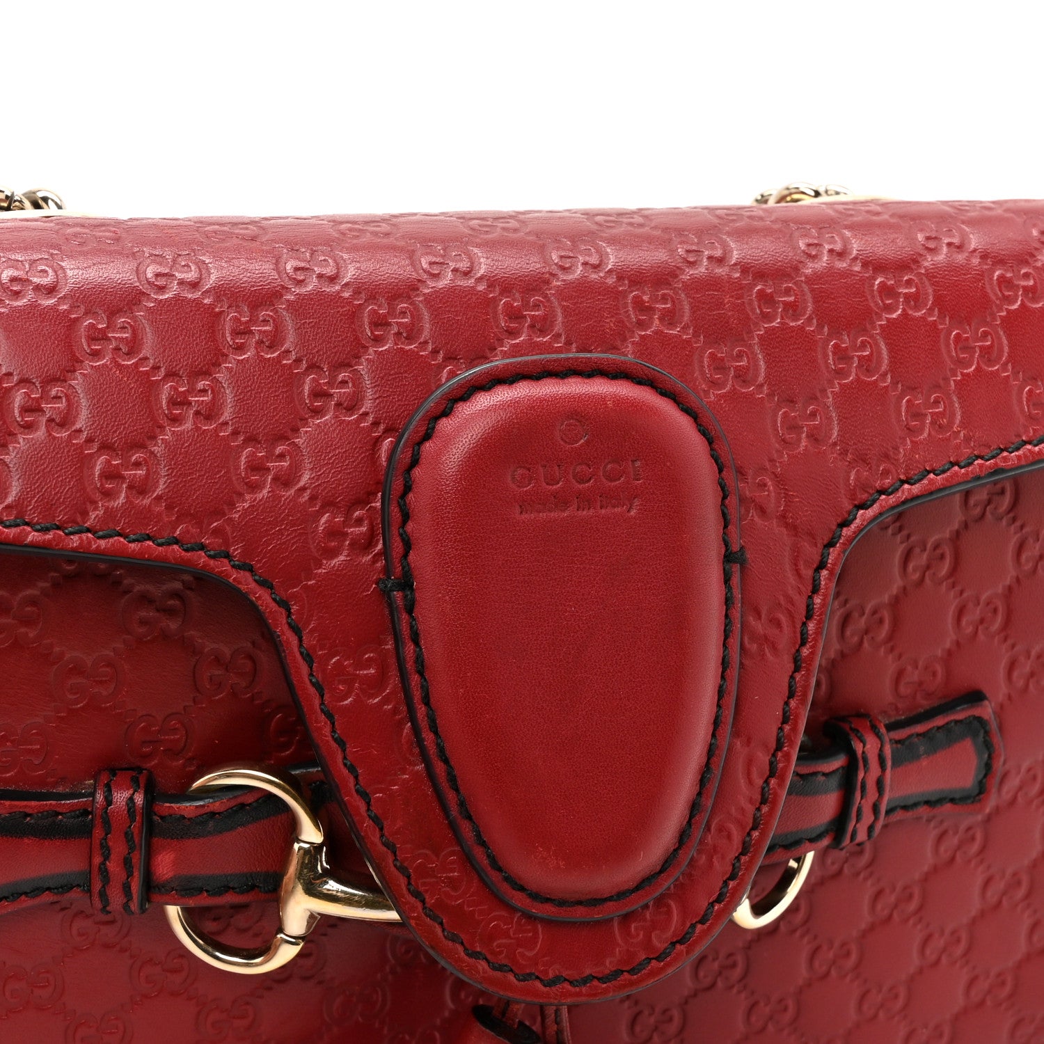Gucci Soft Microguccissima Mini Emily Chain Shoulder Bag Rosso 15 of 17