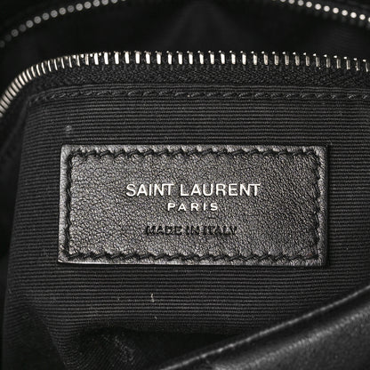 Saint Laurent Lambskin Quilted Toy Loulou Puffer Monogram Chain Satchel Black 7 of 10