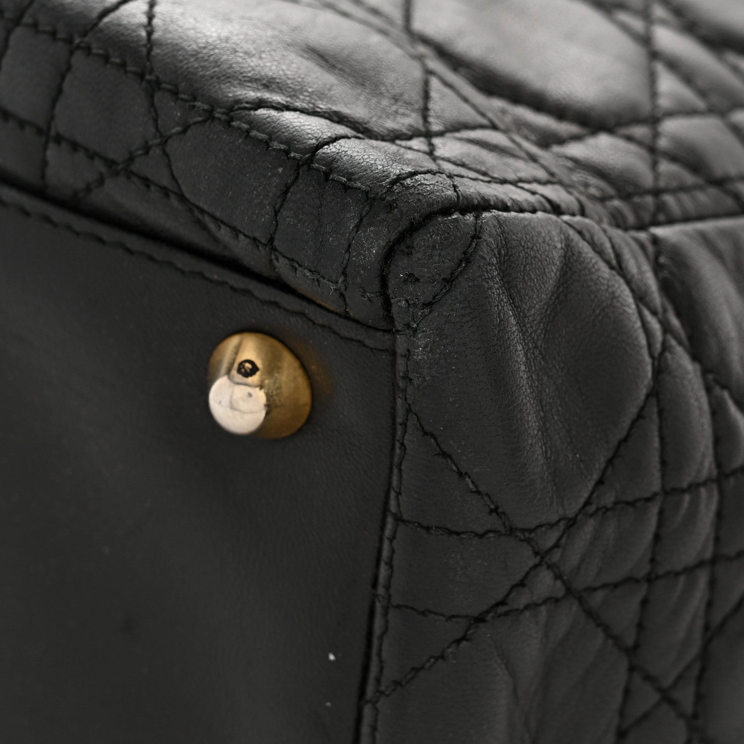 Christian Dior Lambskin Cannage Large Lady Dior Black 11 of 18