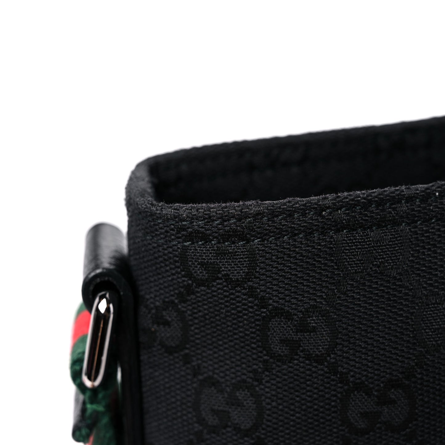 Monogram Web Small Flat Messenger Crossbody Black