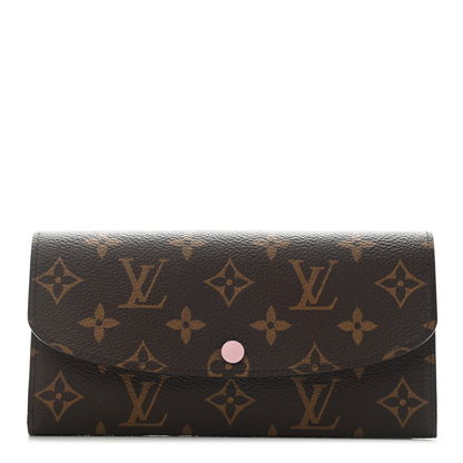 Louis Vuitton Monogram Emilie Wallet Rose Ballerine 1 of 7