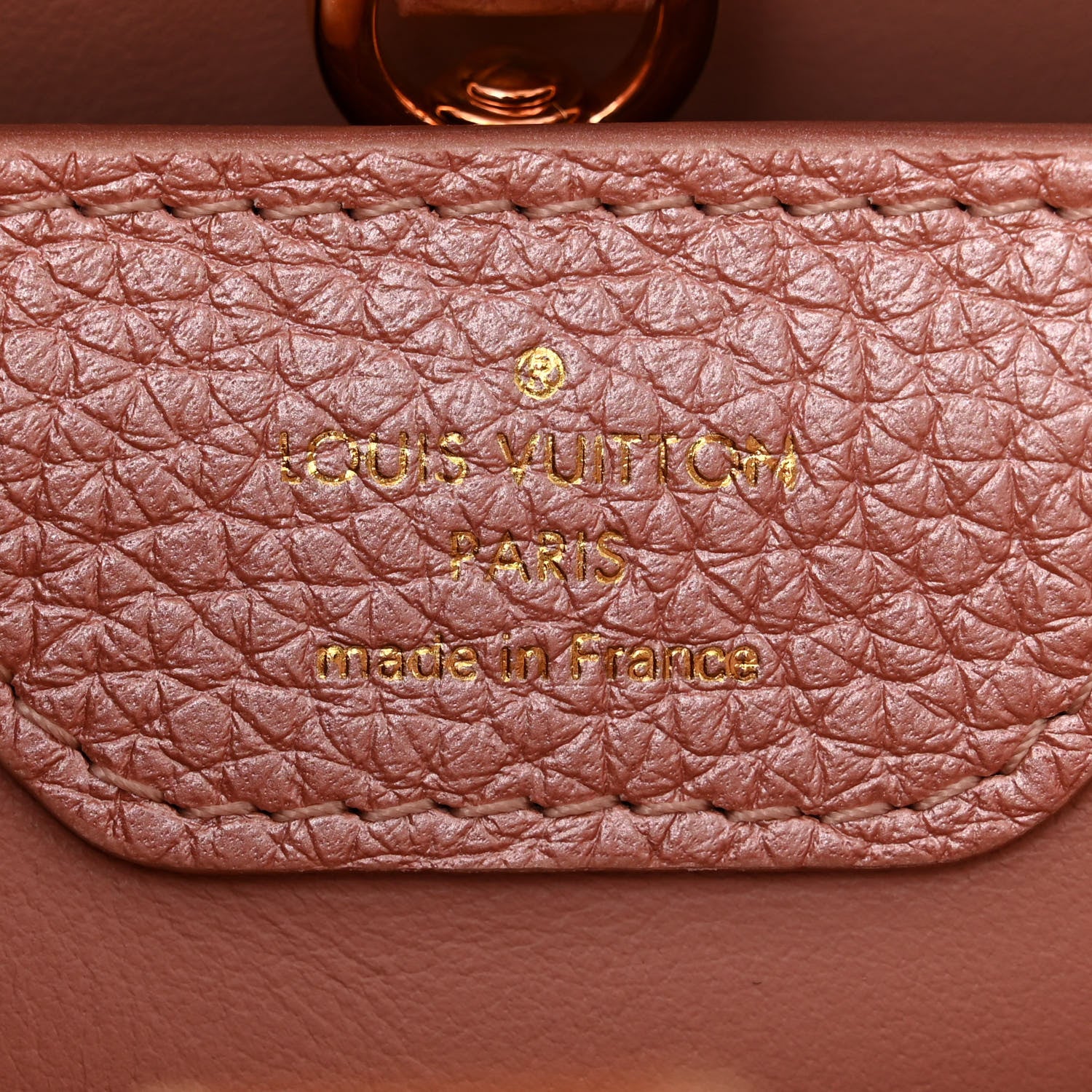 Louis Vuitton Metallic Taurillon Capucines BB Pearly Pink 6 of 9