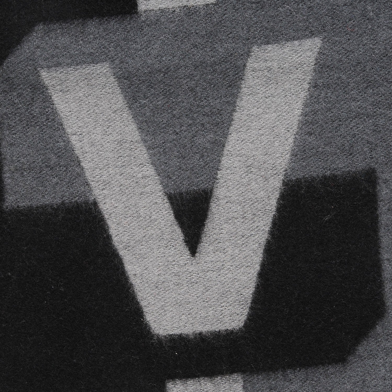 Louis Vuitton Cashmere Wool Historique Scarf Gray 4 of 4