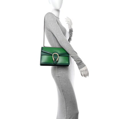 Gucci Azalea Calfskin Enamel Small Dionysus Shoulder Bag New Shamarock Emerald Off White 2 of 13