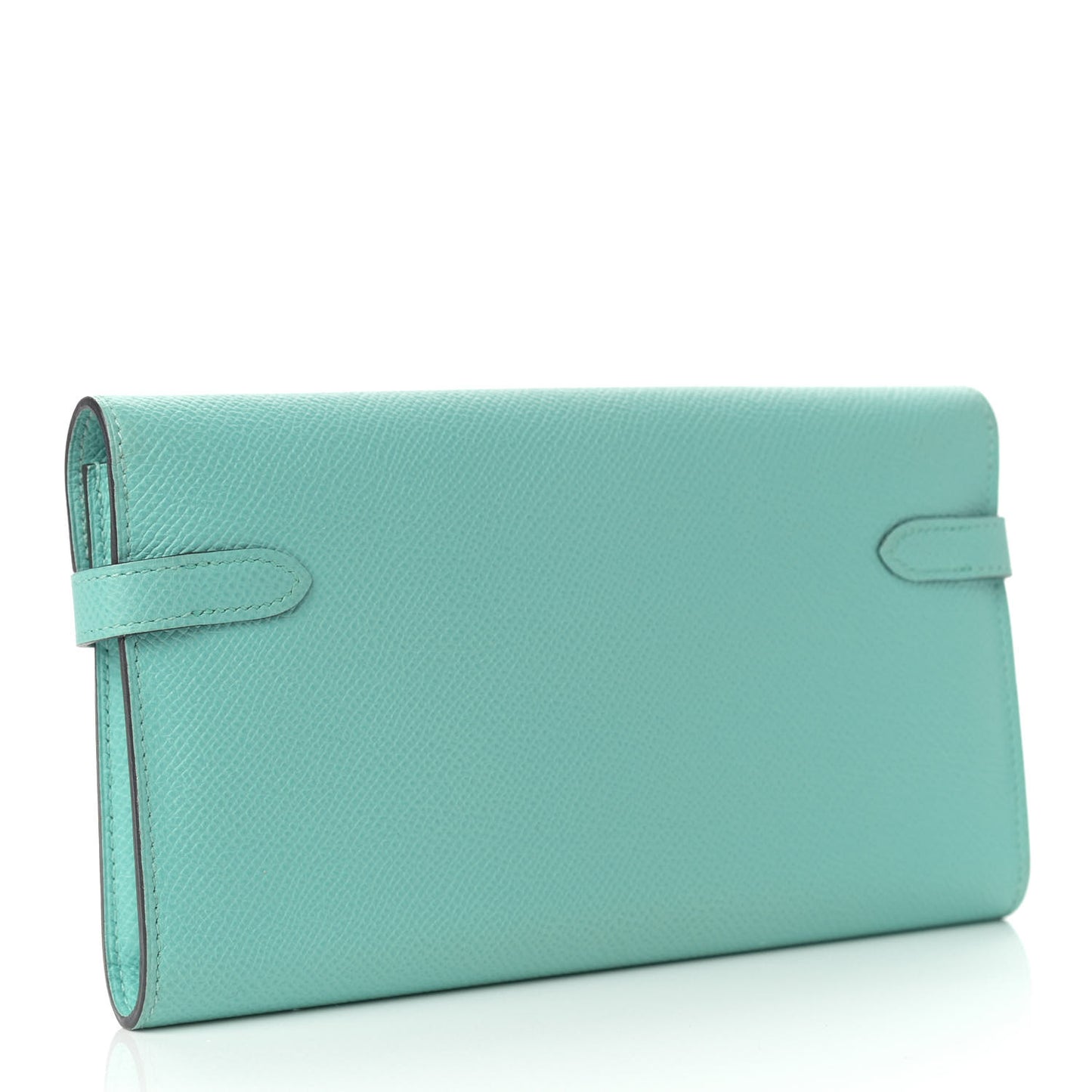 Epsom Kelly Longue Wallet Bleu Atoll