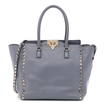Valentino Garavani Vitello Rockstud Double Handle Tote London Stone 1 of 14