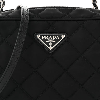 Prada Nylon Tessuto Impuntu Quilted Bandoliera Crossbody Bag Black 9 of 11