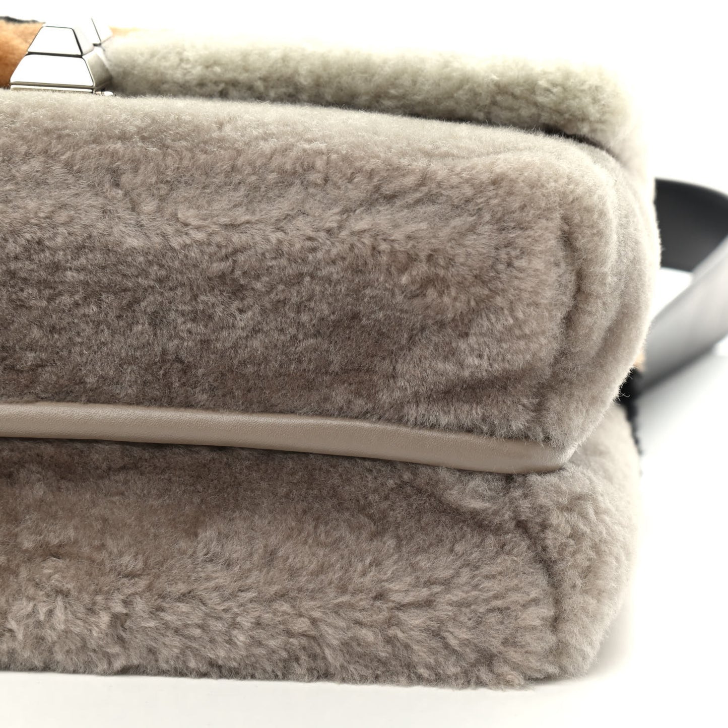 Shearling Calfskin Macro FF 1974 Diagonal Mania Kan I Shoulder Bag Multicolor
