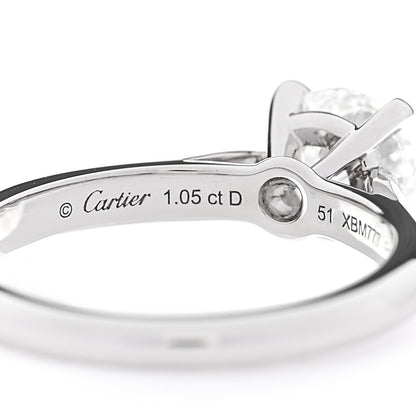 Cartier Platinum Diamond 1.05ct 1895 Solitaire Engagement Ring 51 5.75 4 of 6