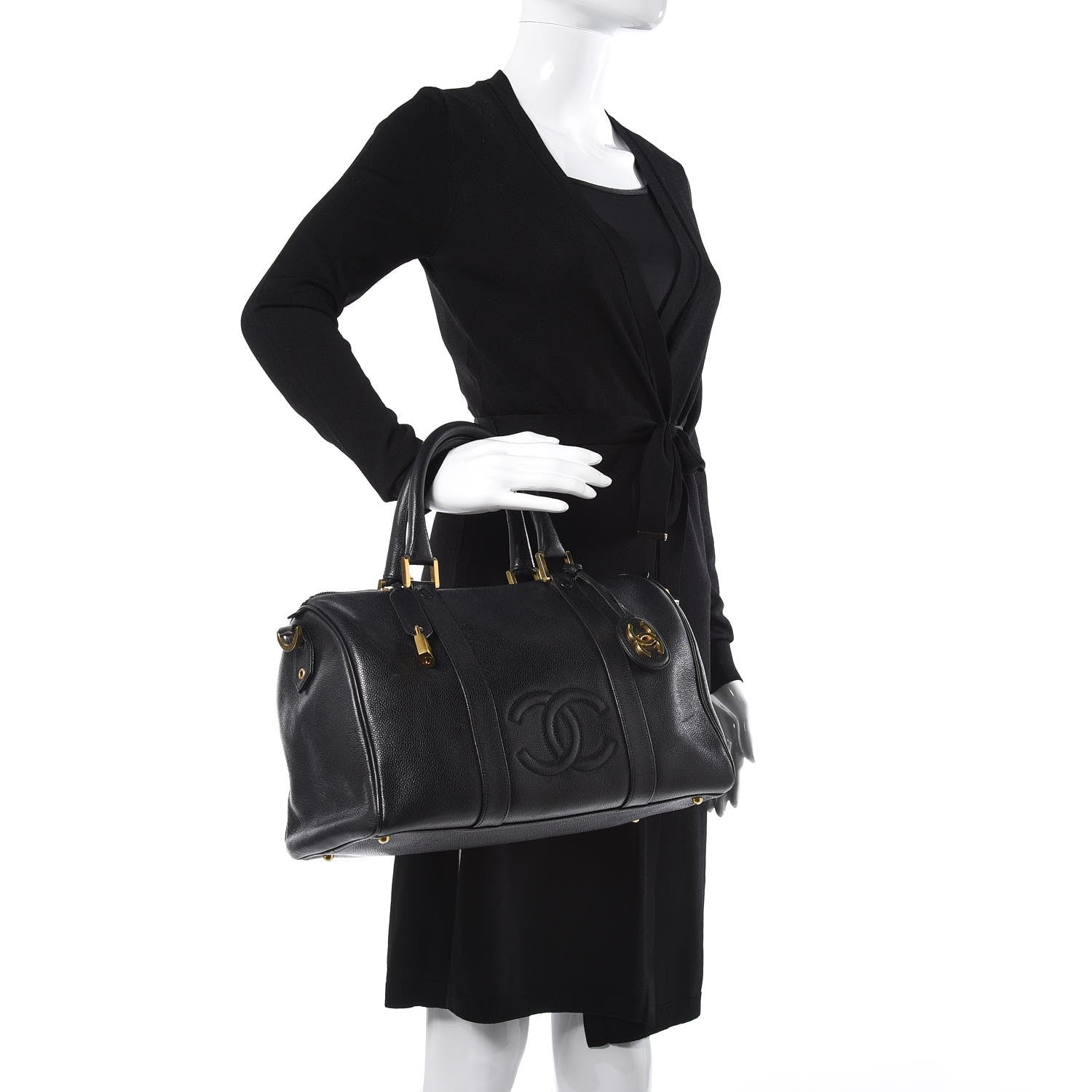 Chanel Caviar Timeless CC Duffel Bag Black 3 of 9