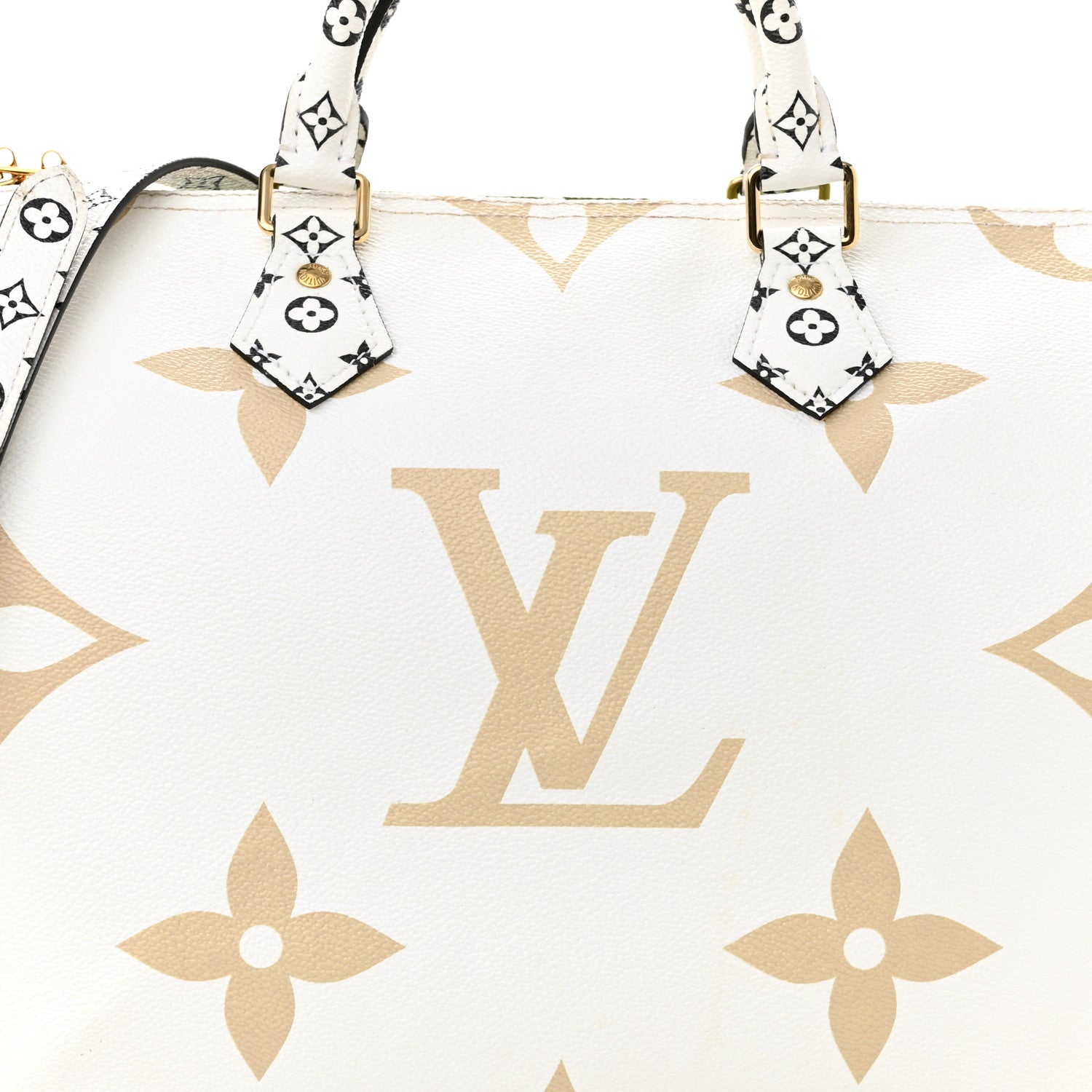 Louis Vuitton Monogram Giant Speedy Bandouliere 30 Kaki Beige 7 of 9