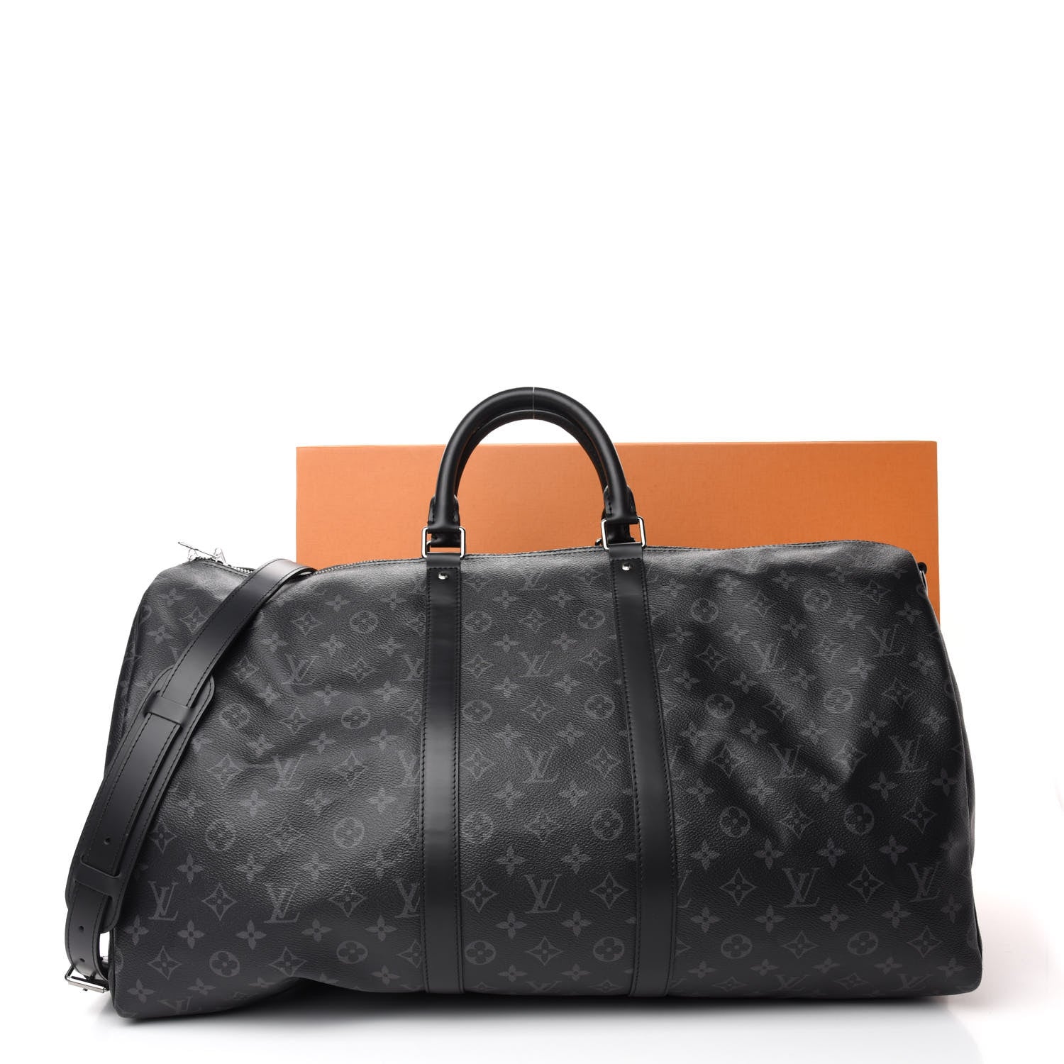 Louis Vuitton Monogram Eclipse Keepall Bandouliere 55 10 of 10