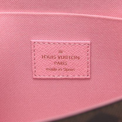 Louis Vuitton Damier Ebene Studded Pochette Felicie Chain Wallet 6 of 9