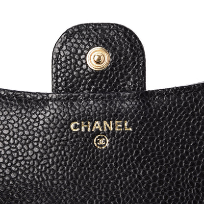 Chanel Caviar Quilted Compact Flap Wallet Black 6 of 9
