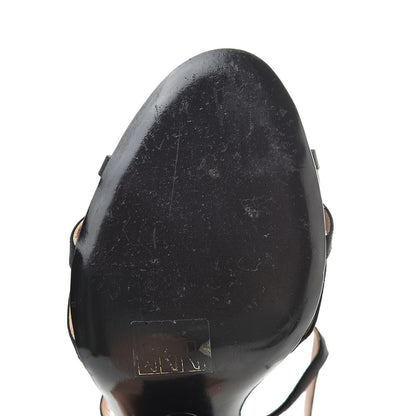 Chanel Calfskin Pearl Camellia Sandals 40 Black 9 of 10
