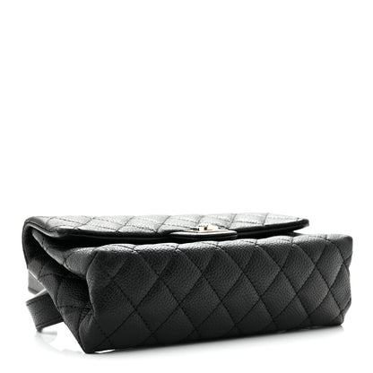 Chanel Grained Calfskin Quilted 2.55 Reissue Flap Belt Bag Clutch Black 4 of 13