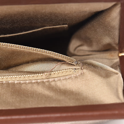 Chanel Linen Frame Shoulder Bag Beige 12 of 14