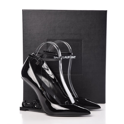 Saint Laurent Patent Opyum Appelle Moi Ankle Strap Pump 36 Black 12 of 12
