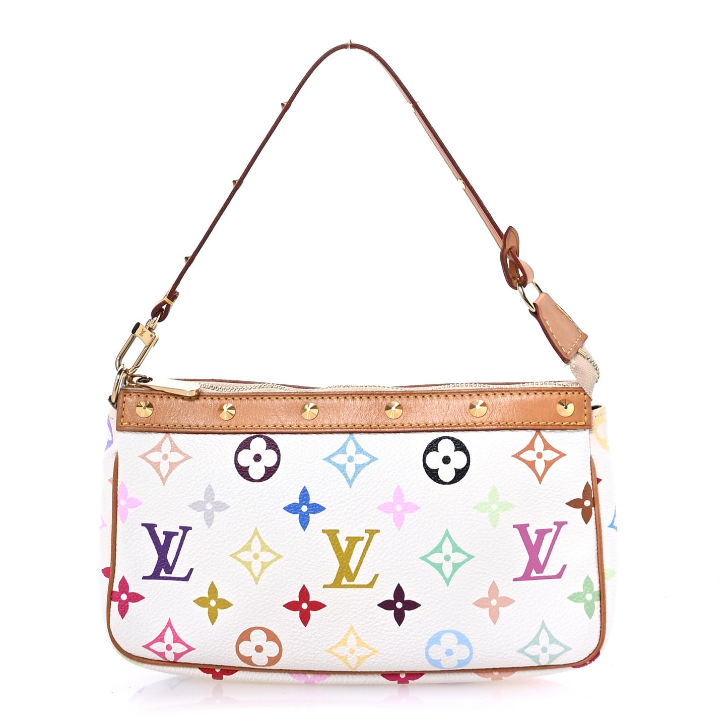 Monogram Multicolor Pochette Accessories White