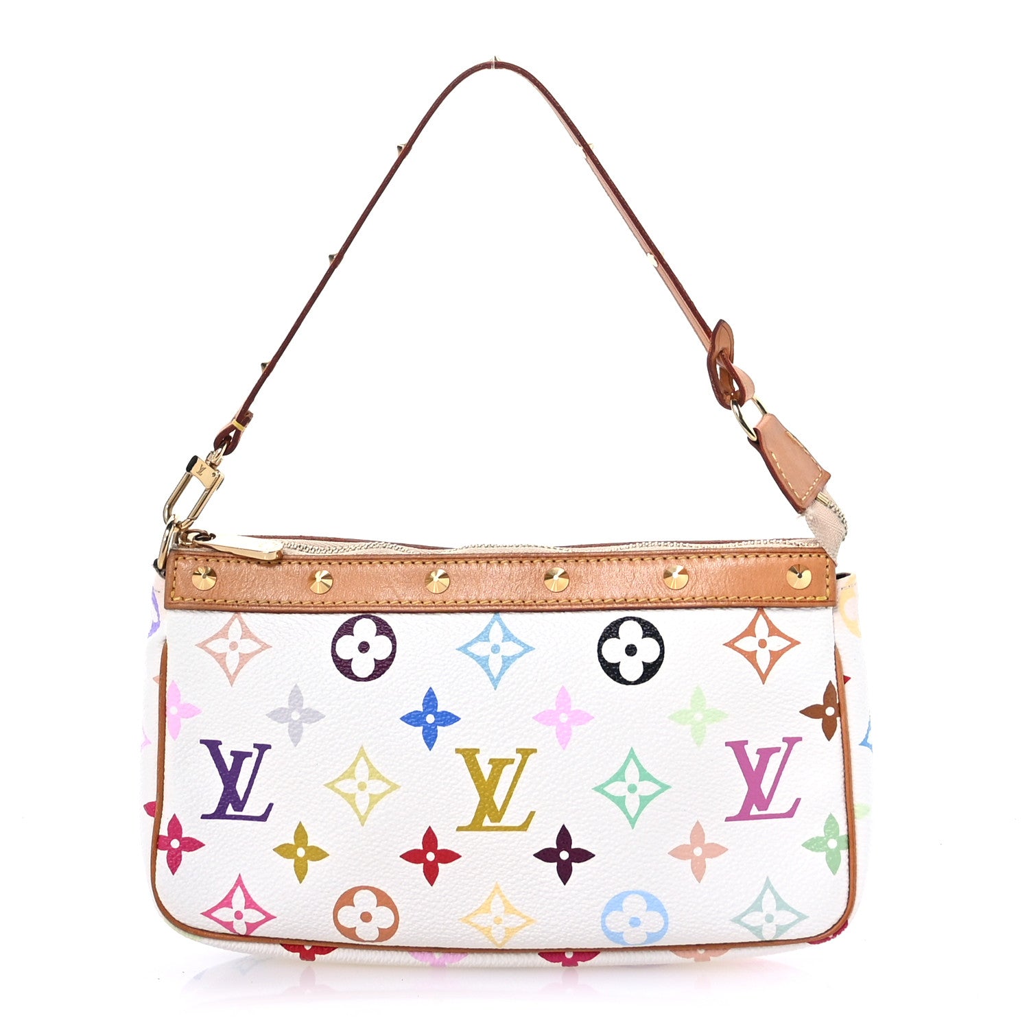 Louis Vuitton Monogram Multicolor Pochette Accessories White 1 of 12