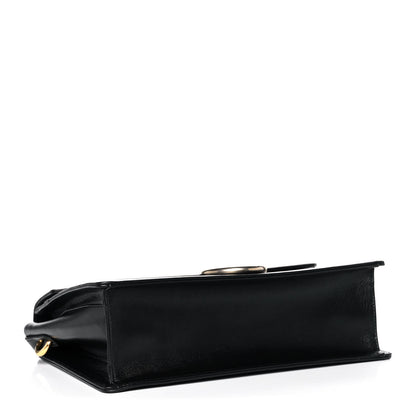 Gucci Textured Calfskin Medium Torchon GG Ring Shoulder Bag Black 4 of 15