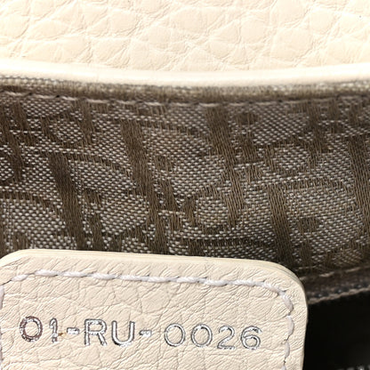 Christian Dior Calfskin Braided Gaucho Double Saddle Bag White 7 of 10