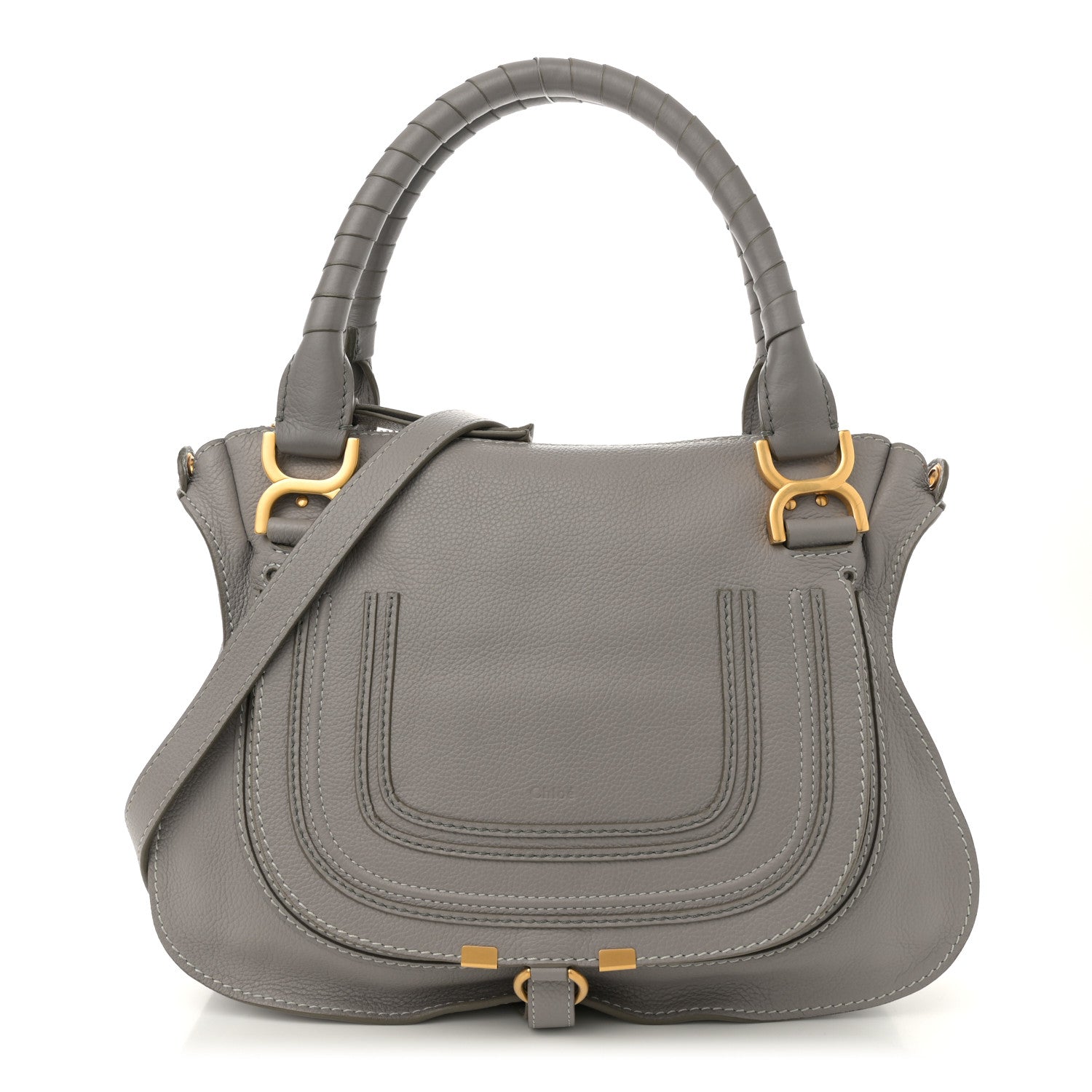 Chloe Calfskin Medium Marcie Satchel Cashmere Grey 1 of 11