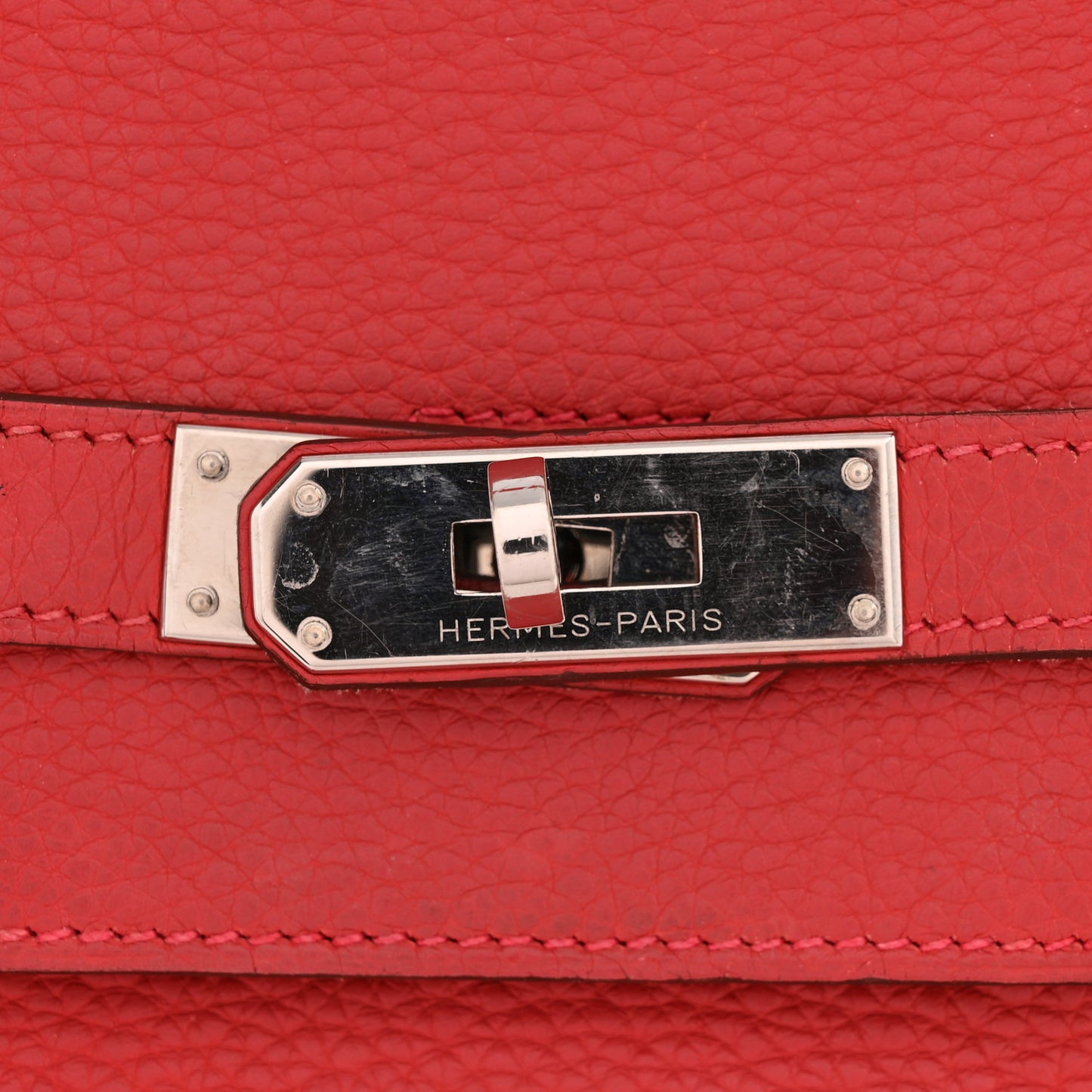 Taurillon Clemence Birkin 40 Rouge Venetian