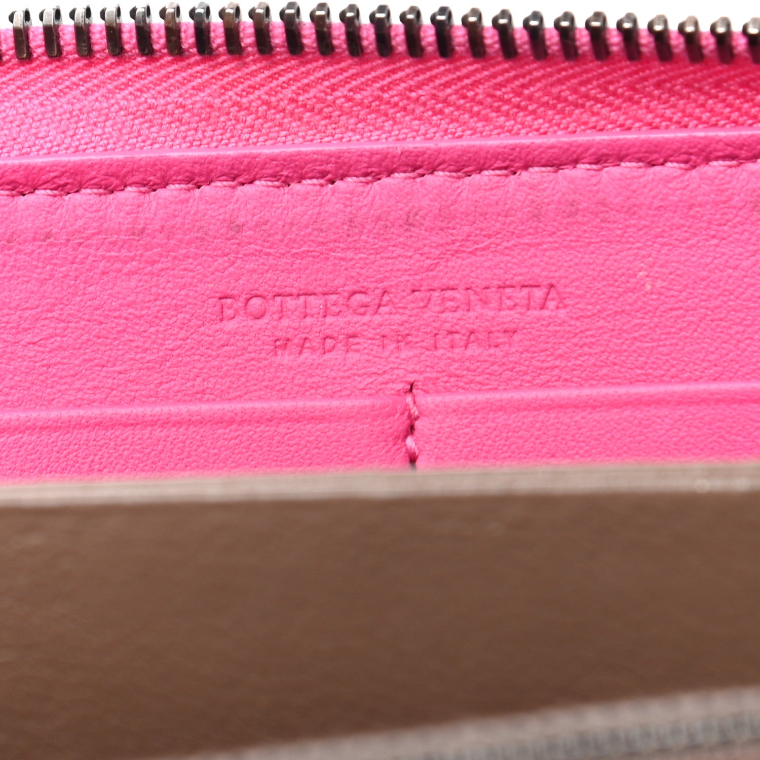 Bottega Veneta Nappa Intrecciato Zip Around Wallet Rosa Shock 6 of 10