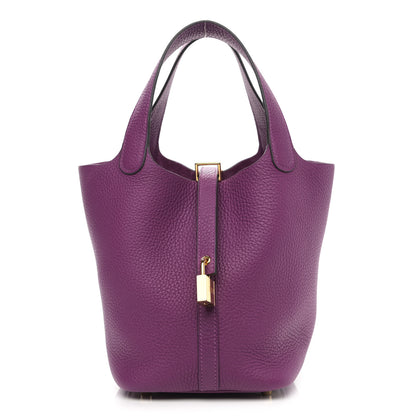 Hermes Taurillon Clemence Picotin Lock 18 PM Anemone 1 of 12